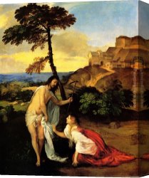 Noli Me Tangere Canvas Paintings - Noli me Tangere by Titian