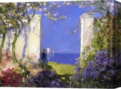 A Sunny Morning at Beaumont-le Roger Canvas Paintings - A Magical Morning by Tom Mostyn