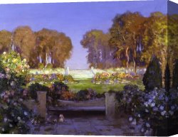 Terrace Canvas Paintings - The Terrace by Tom Mostyn