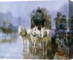 A Rainy Day Canvas Paintings - A Rainy Day by Ulpiano Checa y Sanz