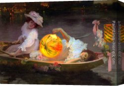 Carnival Canvas Paintings - Carnival Eve by Ulpiano Checa y Sanz