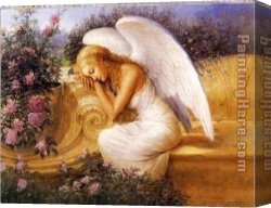 The Angel Appears to Tobias Canvas Paintings - Angel at Rest by Tadiello by Unknown Artist