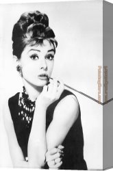Artist Canvas Paintings - Audrey Hepburn by Unknown Artist