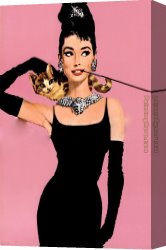 Beaux-arts Canvas Paintings - Audrey Hepburn pop art by Unknown Artist