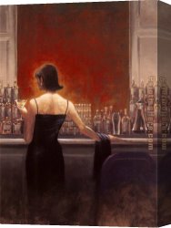 Evening on a Parisian Boulevard Canvas Paintings - Brent Lynch Evening Lounge by Unknown Artist