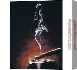 Cigar Canvas Paintings - Cigar by Unknown Artist