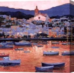 Lorenzo Costa Canvas Paintings - Costa Brava Sunset by Unknown Artist