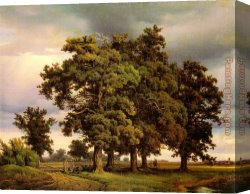 Pear Tree Canvas Paintings - crola Oak Trees by Unknown Artist