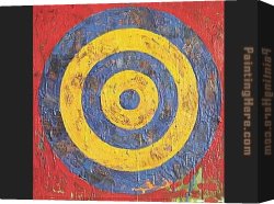 Jasper Canvas Paintings - jasper johns Target by Unknown Artist