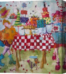 Gingerbread Canvas Paintings - knocking the gilt off the gingerbread by Unknown Artist