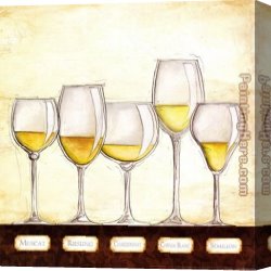 Les Amiants Canvas Paintings - Les Vins Blancs by Unknown Artist