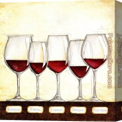 Les Iris Jaunes 1824 Canvas Paintings - Les Vins Rouges by Unknown Artist