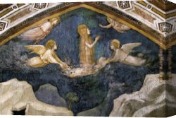 Giotto Canvas Paintings - Life of Mary Magdalene Mary Magdalene Speaking to the Angels By Giotto di Bondone by Unknown Artist