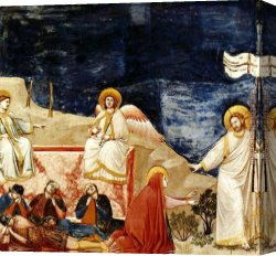 Giotto Canvas Paintings - Life of Mary Magdalene Noli me tangere By Giotto by Unknown Artist