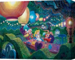 The Hunting Party Canvas Paintings - MAD HATTER'S TEA PARTY by Unknown Artist