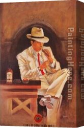 Guitar on a Chair Canvas Paintings - Man On Chair by Unknown Artist