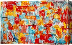 Jasper Canvas Paintings - Map by Jasper Johns by Unknown Artist