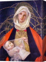 Madonna with Child Canvas Paintings - Marianne Stokes Madonna and Child by Unknown Artist