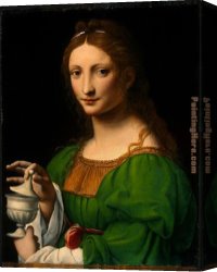 Magdalen Canvas Paintings - Mary Magdalen by Bernardino Luini by Unknown Artist