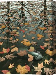 Artist Canvas Paintings - MC Escher Three Worlds I by Unknown Artist