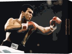 Beaux-arts Canvas Paintings - Muhammad Ali pop art by Unknown Artist