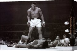 Boxing Canvas Paintings - Muhammad Ali vs. Sonny Liston by Unknown Artist