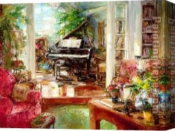 Piano Canvas Paintings - My Piano by Unknown Artist