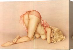 Spirits at Play II Canvas Paintings - Now Thats the Way to Play Leapfrog by Alberto Vargas by Unknown Artist