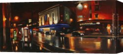 Street of Dreams Canvas Paintings - Odeon and Oxford Street 2004 by Liam Spencer by Unknown Artist