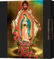 Lady Canvas Paintings - Our Lady of Guadalupe by Unknown Artist