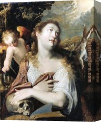 Heintz Canvas Paintings - Penitent Magdalene By Joseph Heintz by Unknown Artist