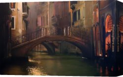 Fishing Boats at Dusk Canvas Paintings - quite dusk by Unknown Artist