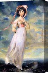 Lawrence Canvas Paintings - Sir Thomas Lawrence pinkie by Unknown Artist