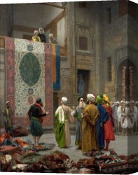 Carpet Canvas Paintings - The Carpet Merchant by Unknown Artist