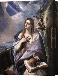 Greco Canvas Paintings - The Magdalene By El Greco by Unknown Artist