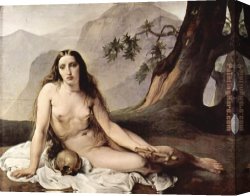 Francesco Canvas Paintings - The penitent Mary Magdalene by Francesco Hayez by Unknown Artist