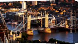 Tower Canvas Paintings - tower bridge by Unknown Artist