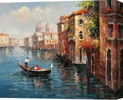 Palette Knife Canvas Paintings - V015 by Unknown Artist