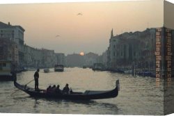 Venice Canvas Paintings - venice sunset by Unknown Artist