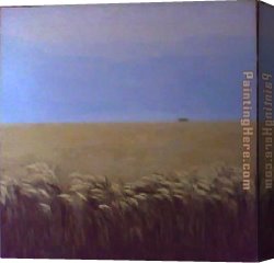 Field of Spring Wheat at Sunrise Canvas Paintings - wheat field by Unknown Artist