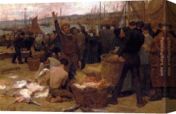Good Canvas Paintings - A Good Haul by Victor Gabriel Gilbert