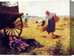 The Cart Or Return From Haymaking Canvas Paintings - Haymaking by Victor Gabriel Gilbert