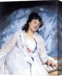 Sweet Canvas Paintings - Sweet Repose by Victor Gabriel Gilbert