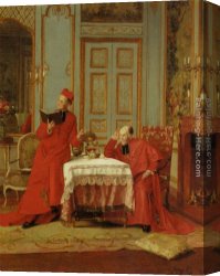 Victor Canvas Paintings - Le Sermon by Victor Marais-Milton