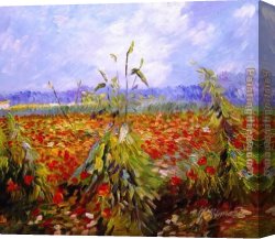 Fields of Tuscany I Canvas Paintings - A Field With Poppies by Vincent van Gogh