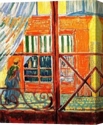 The Open Window Canvas Paintings - A Pork-Butchers Shop Seen from a Window by Vincent van Gogh