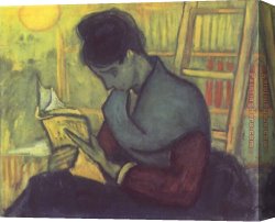 Reading a Book Canvas Paintings - A woman reading by Vincent van Gogh