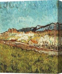 La Varenne De St. Hilaire Canvas Paintings - Aux pieds des montagnes 1889 by Vincent van Gogh