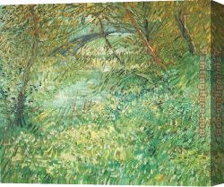 Seine Canvas Paintings - Berges de la Seine au printemps 1887 by Vincent van Gogh