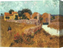 Vincent Van Gogh Canvas Paintings - Farmhouse in Provence by Vincent van Gogh